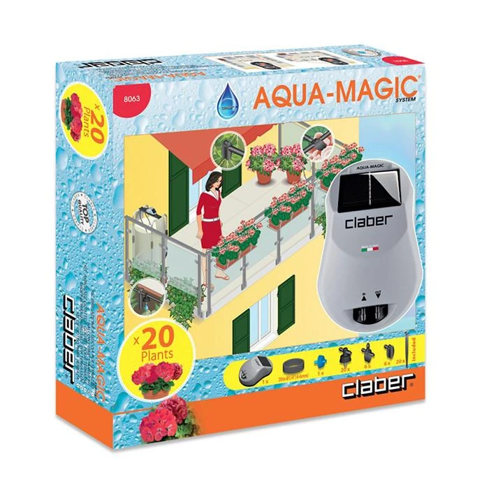 Claber Aqua-Magic Solar-Powered Drip Irrigation Kit - 8063 3 Claber Aqua-Magic Solar-Powered Drip Irrigation Kit - 8063 - Image 3