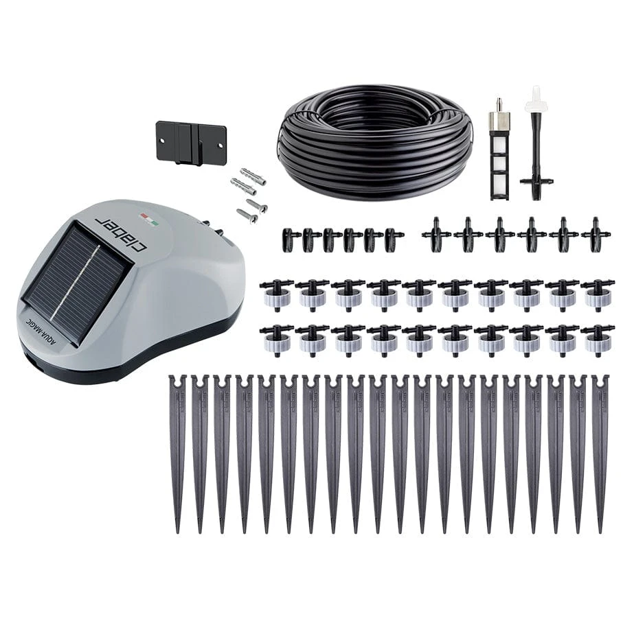 Claber Aqua-Magic Solar-Powered Drip Irrigation Kit - 8063 1 Claber Aqua-Magic Solar-Powered Drip Irrigation Kit - 8063