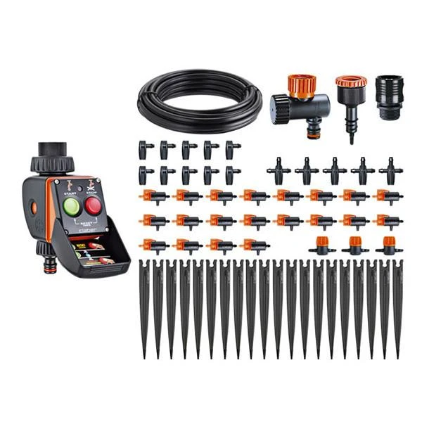Claber Drip Irrigation Kit With Pratico Timer - 90763 1 Claber Drip Irrigation Kit With Pratico Timer - 90763