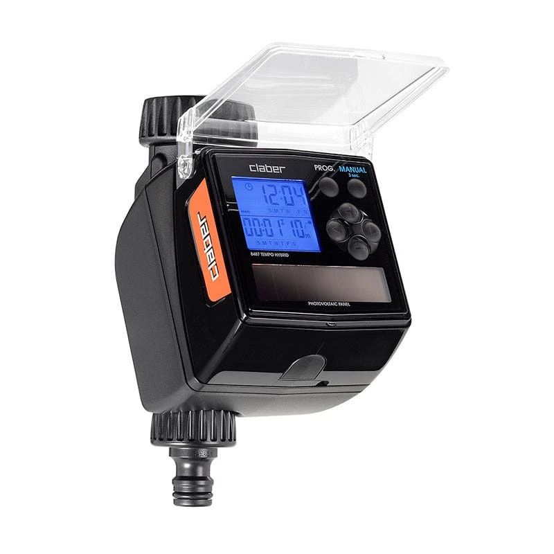 Claber Tempo Hybrid Solar Water Timer - 8487 1 Claber Tempo Hybrid Solar Water Timer - 8487