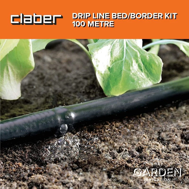 Claber Drip Line Bed/Border Irrigation Kit - 100 Metre 1 Claber Drip Line Bed/Border Irrigation Kit - 100 Metre