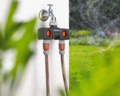 Gardena Twin Channel Tap Connector - 8193 -Silverlines Store garden hose fittings gardena twin channel tap connector 8193 35441422074022