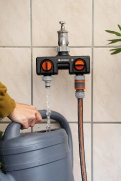 Gardena Twin Channel Tap Connector - 8193 -Silverlines Store garden hose fittings gardena twin channel tap connector 8193 35441422106790