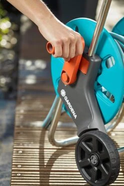 Gardena CleverRoll S Hose Reel Kit W/ 30m Hose - 18502 -Silverlines Store garden hose reels gardena cleverroll s hose reel kit w 30m hose 18502 36213482324134