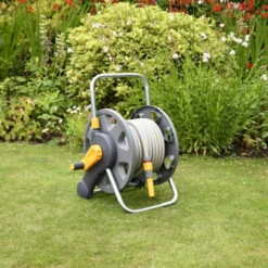 Hozelock Assembled 2 In 1 Hose Reel With 25m Hose - 2431 -Silverlines Store garden hose reels hozelock assembled 2 in 1 hose reel with 25m hose 2431 34017763721382